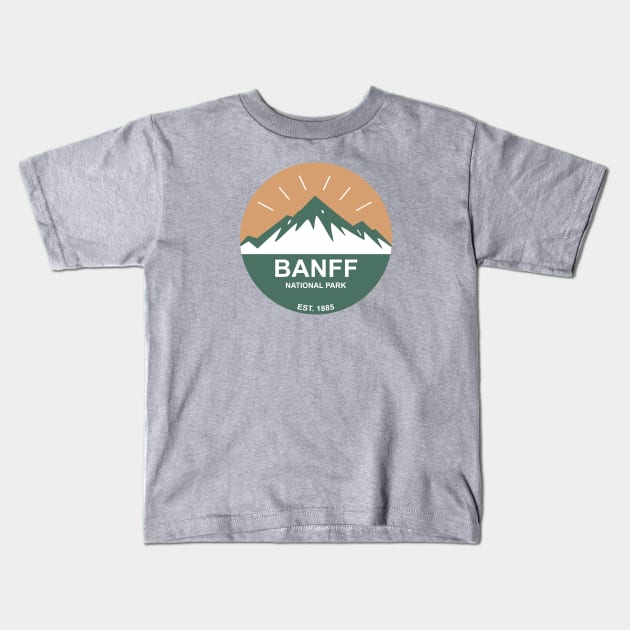 Banff National Park Kids T-Shirt by esskay1000